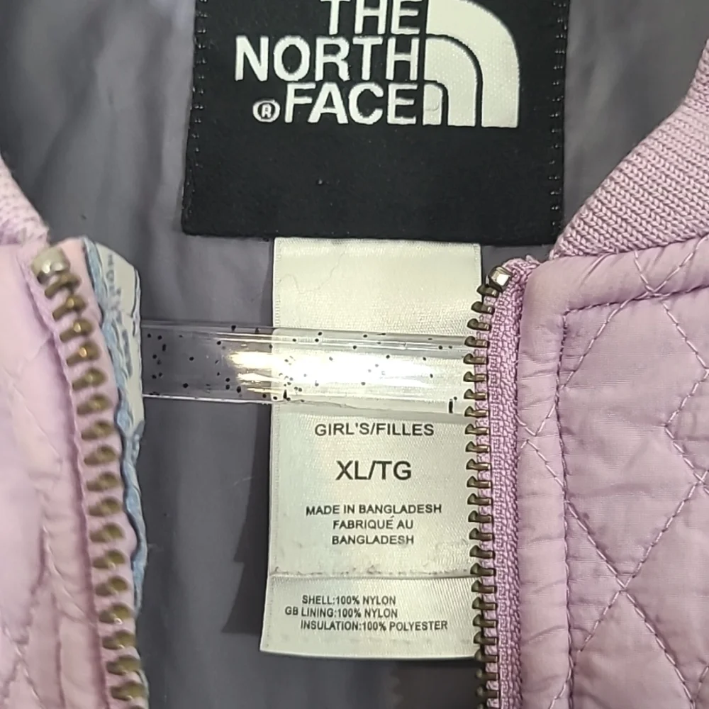THE NORTH FACE Lavender/Light Purple Girls Quilted Jacket, size XL